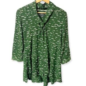 Anthro Maeve cute cloud print neck tie tunic #E14